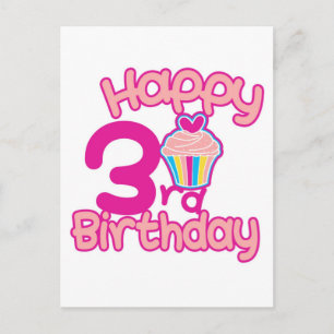 Happy 3rd Birthday! Postcard