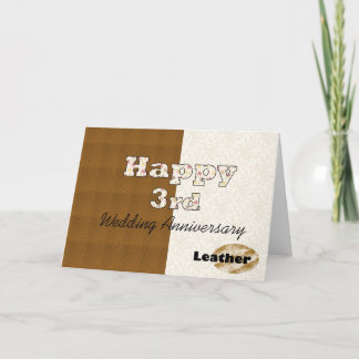 Happy 3rd Wedding Anniversary Card