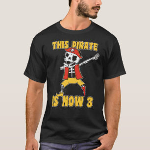 Happy 3th Birthday 3 Year Old Pirate 3th Birthday T-Shirt