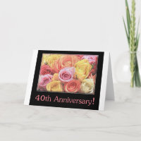 Happy 40th Anniversary roses
