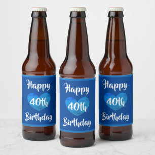 Happy 40th Birthday beer labels by dalDesignNZ