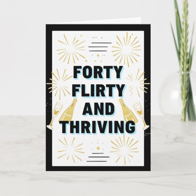 Happy 40th Birthday Card (Front)