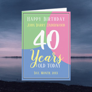 Happy 40th Birthday Card
