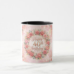 Happy 40th birthday gift mug
