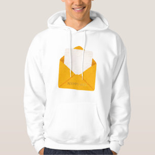 Happy 40th Birthday Gold Envelope Blank Note Hoodie