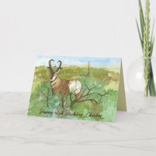Happy 40th Birthday Hunter Pronghorn Antelope Card