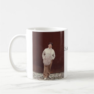 Happy 40th birthday photo modern simple minimal coffee mug