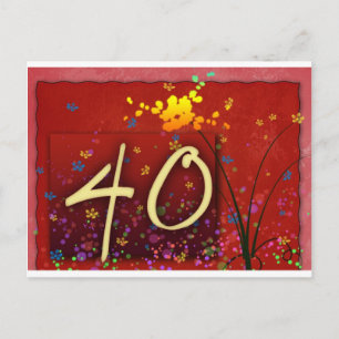 Happy 40th Birthday! Postcard