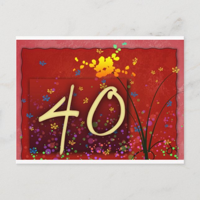 Happy 40th Birthday! Postcard (Front)
