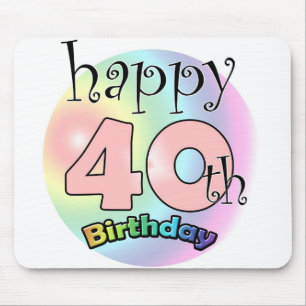 Happy 40th birthday (roze) mouse pad