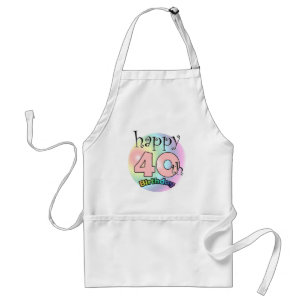 Happy 40th Birthday (roze) Standard Apron