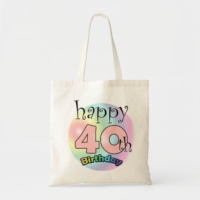 Happy 40th Birthday (roze) Tote Bag (Front)