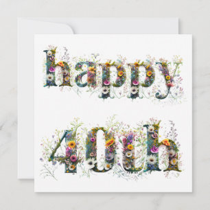 Happy 40th Birthday Sprays of Wildflowers