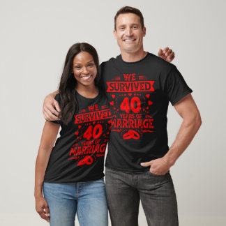 Happy 40th Wedding Anniversary couples anniversary T-Shirt