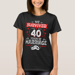 Happy 40th Wedding Anniversary couples anniversary T-Shirt
