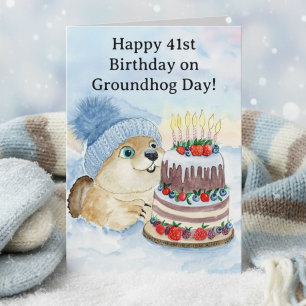  Happy 41st Groundhog Day Birthday  Card