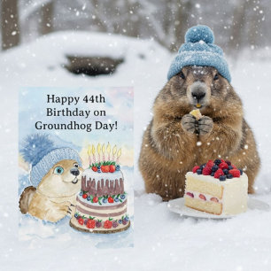  Happy 44th Groundhog Day Birthday  Card