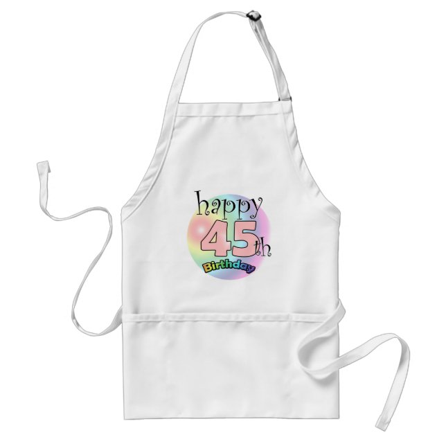 Happy 45th Birthday (roze) Standard Apron (Front)