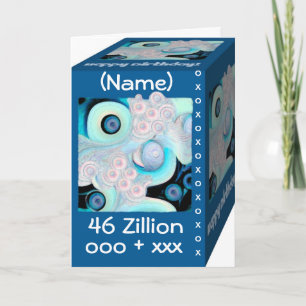 Happy 46th Birthday - 46 Zillion Hugs & Kisses Card