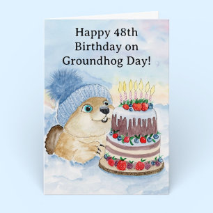 Happy 48th Groundhog Day Birthday Card