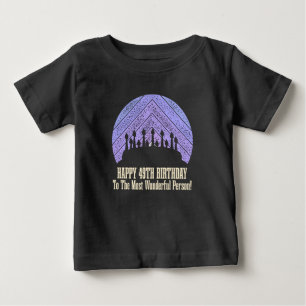 Happy 49th Birthday wishing saying quote Baby T-Shirt