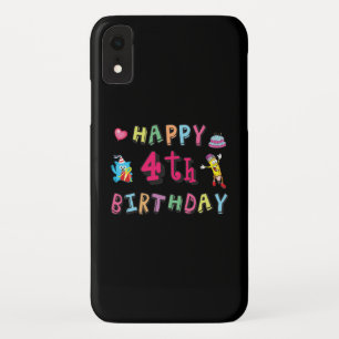 Happy 4th Birthday. 4 year b-day. Case-Mate iPhone Case