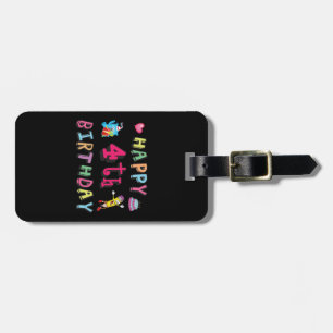Happy 4th Birthday. 4 year b-day. Luggage Tag