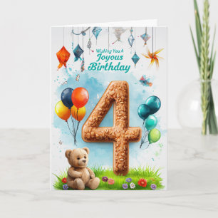 Happy 4th Birthday Card