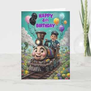 Happy 4th Birthday Card