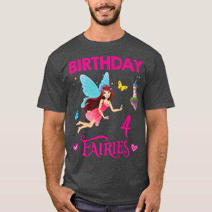 Happy 4th Birthday Girl Birthday Party 4 years old T-Shirt