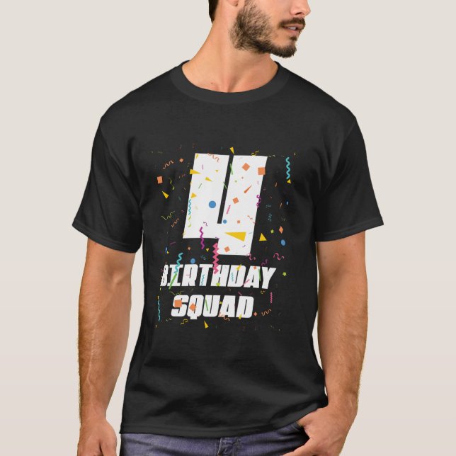 Happy 4th Birthday Squad Happy 4 Year Old Birthday T-Shirt (Front)