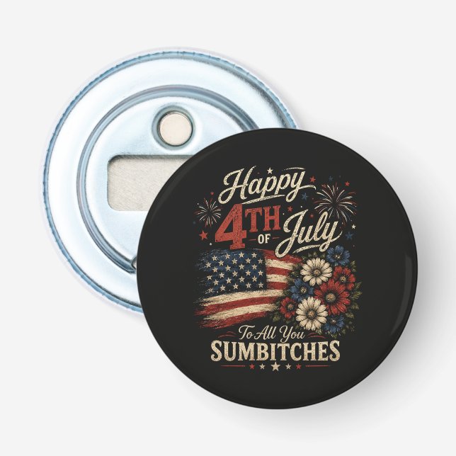 Happy 4th July Bottle Opener (Front)