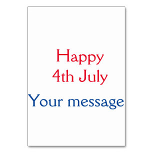 Happy 4th July independence day add name text Table Number