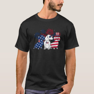 Happy 4Th July Three Blue White Dachshund Dog And T-Shirt