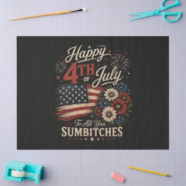 Happy 4th July Tissue Paper (Craft)