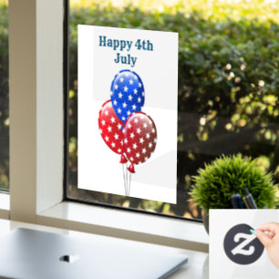 Happy 4th July Window Cling
