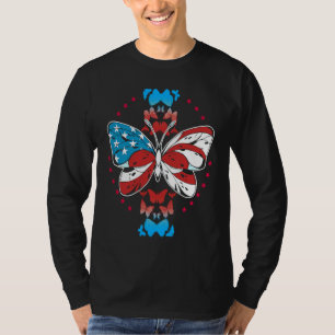 Happy 4th Of Juli patriotic USA Flag Entomologis B T-Shirt