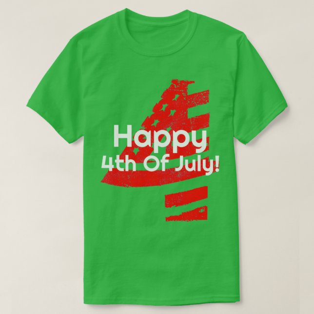 Happy 4th of July   (5)  T-Shirt (Design Front)