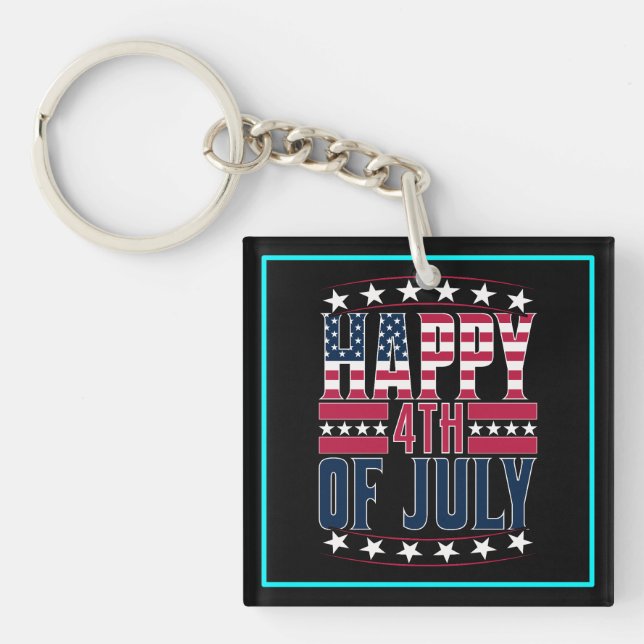 Happy 4th of July-69413 Key Ring (Front)