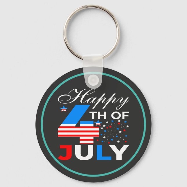 Happy 4th Of July-97958 Key Ring (Front)