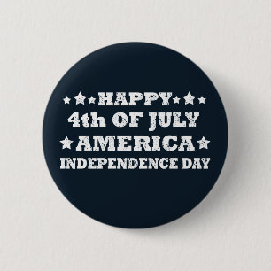 Happy 4th of july America 6 Cm Round Badge