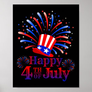 Happy 4th Of July America Celebrating Freedom  Poster