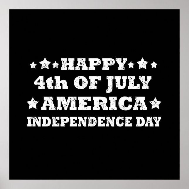 Happy 4th of july America Poster (Front)