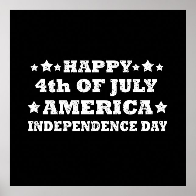 Happy 4th of july America Poster (Front)
