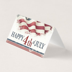 Happy 4th of July - American Flag Vintage Design