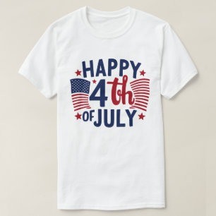 Happy 4th Of July American US Flag Patriotic T-Shirt