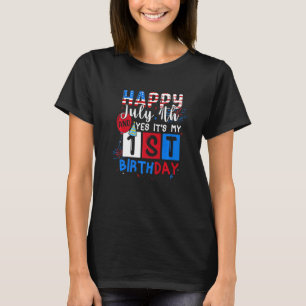 Happy 4th Of July And My Birthday Born In 4th Of J T-Shirt
