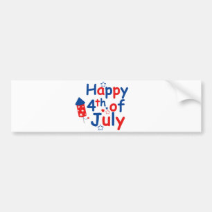 Happy 4th of July Bumper Sticker