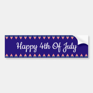 Happy 4th Of July Bumper Sticker