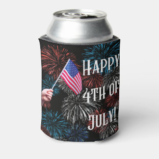Happy 4th of July Can Cooler
